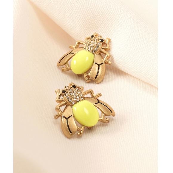 Stella & Dot [V] 2-in-1🐝Buzz Thrill Hoops Bumblebee Earrings - Picture 15 of 16